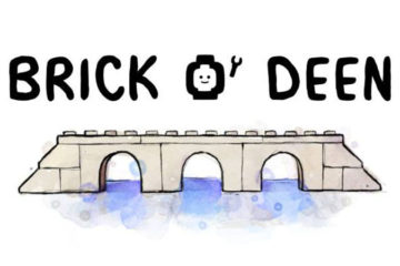 Brick o' Deen logo over a brick-built bridge (watercolour).
